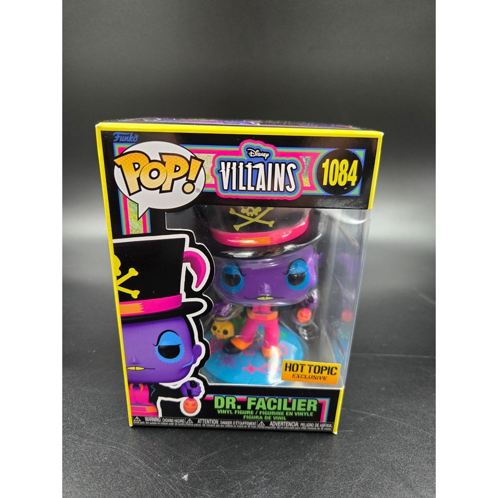 Funko Pop Disney Villains Dr Facilier Blacklight Hot Topic Exclusive 1084 New